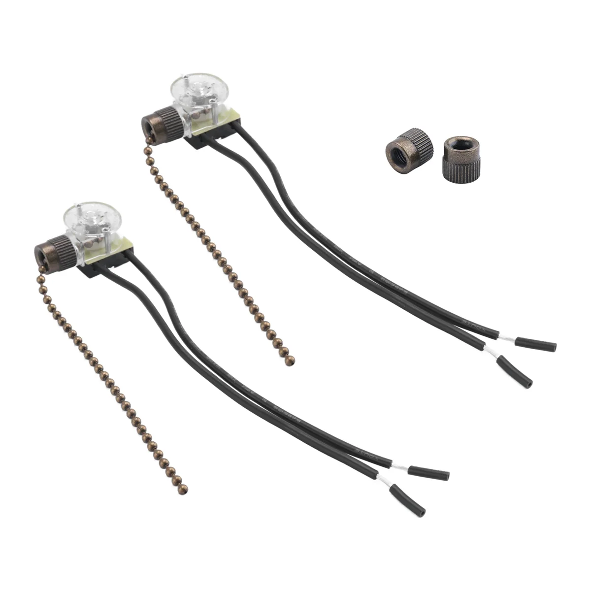 ABNP مروحة السقف مفتاح الإضاءة ZE-109 سلكين مفتاح الإضاءة مع سحب الحبال لمراوح ضوء السقف مصابيح 2 قطعة البرونزية #2