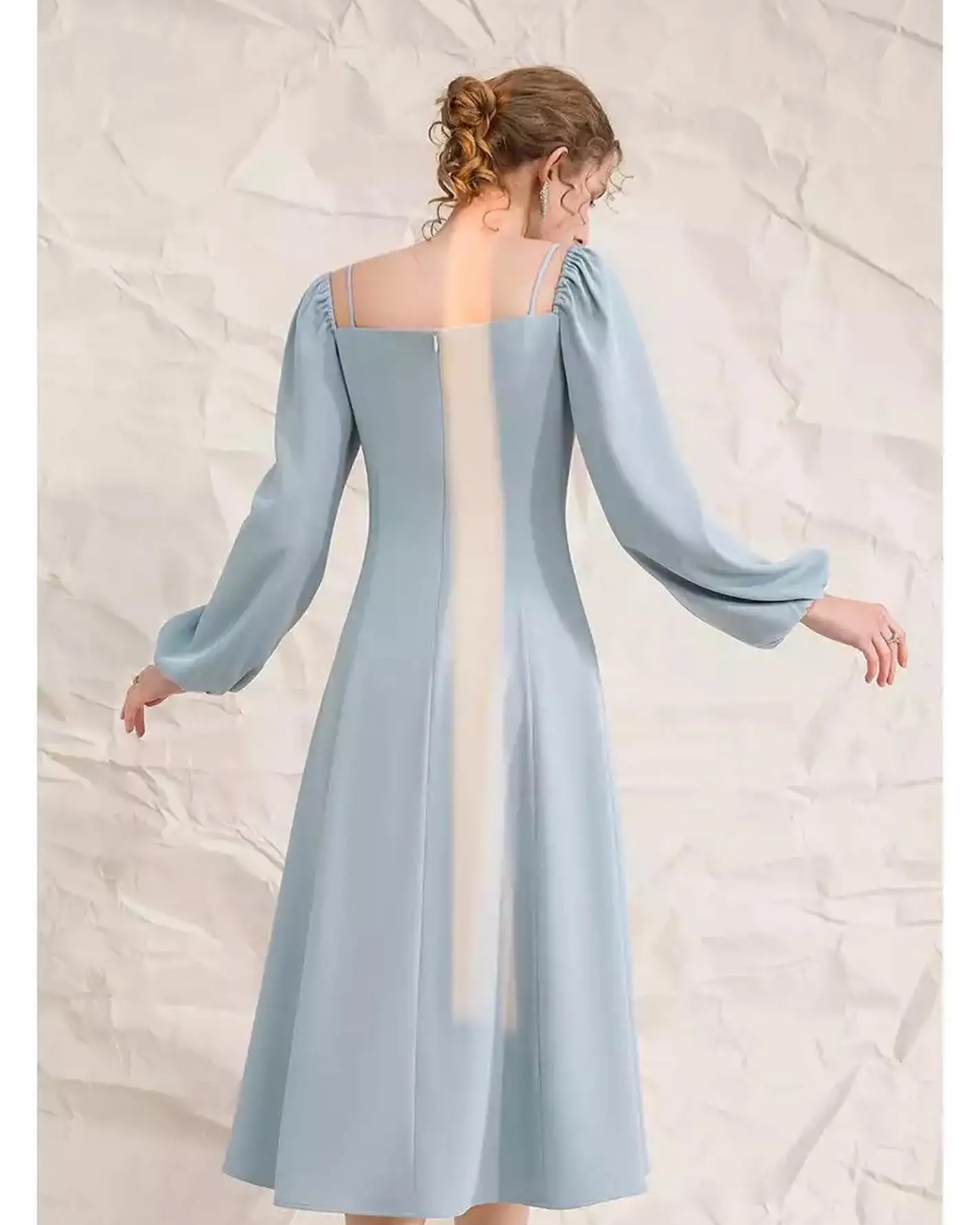 تخصيص رشيقة جيرسي ألف خط كريستال الزهور الكشكشة مساء اللباس مزاجه طويلة الأكمام الحبيب فساتين لحضور الحفلات الموسيقية