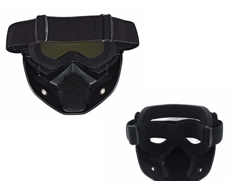 Full Coverage Riding Mask Motorcycle Riding Skiing UV Protection Windproof Mask Removable Goggles and Mouth Filter