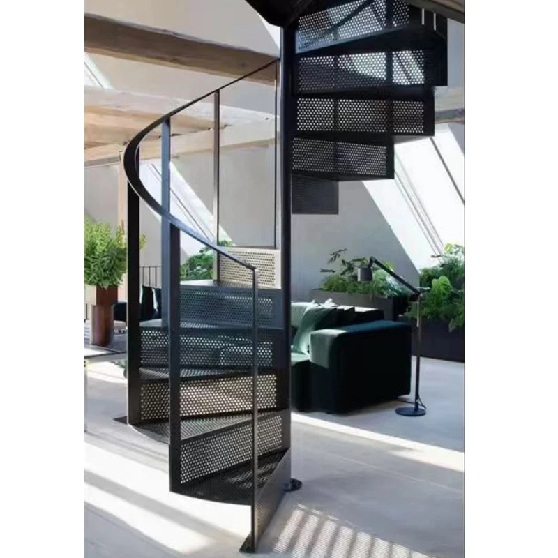 custom.Custom Modern Indoor Residential Loft Iron Staircases with Unique Design Durable Metal Staircases
