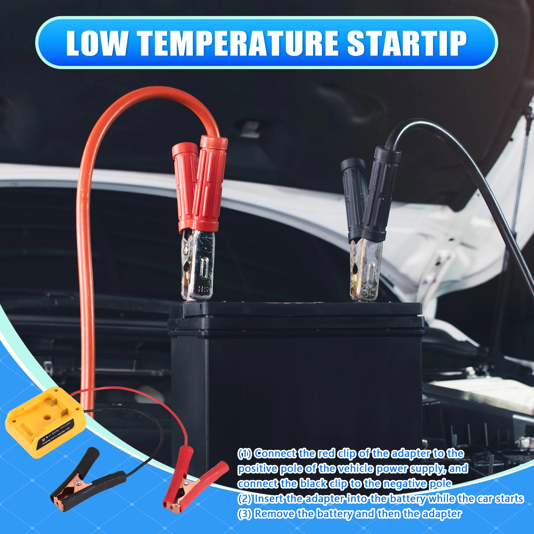 Новый автомобильный аварийный запуск, блок питания для зарядки автомобильного аккумулятора, сокровище для DeWalt