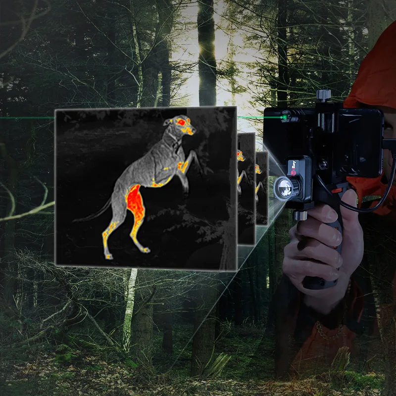 InfiRay Xinfrared Câmera Térmica T3 Telefone Caça Visão Noturna Câmera Térmica para Android-C Tipo com Suporte de Aperto