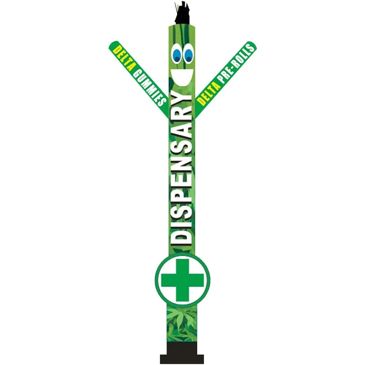 

1Pcs 18ft Tall Dispensary Air Dancer Inflatable - Street-Side Eye-Catching Delta Gummies & Pre-Rolls Puppet (without Blower)