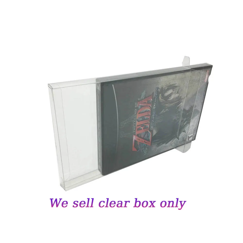 

200PCS Transparent PET Protective cover for gamecube For NGC USA version game box collection clear display box storage case