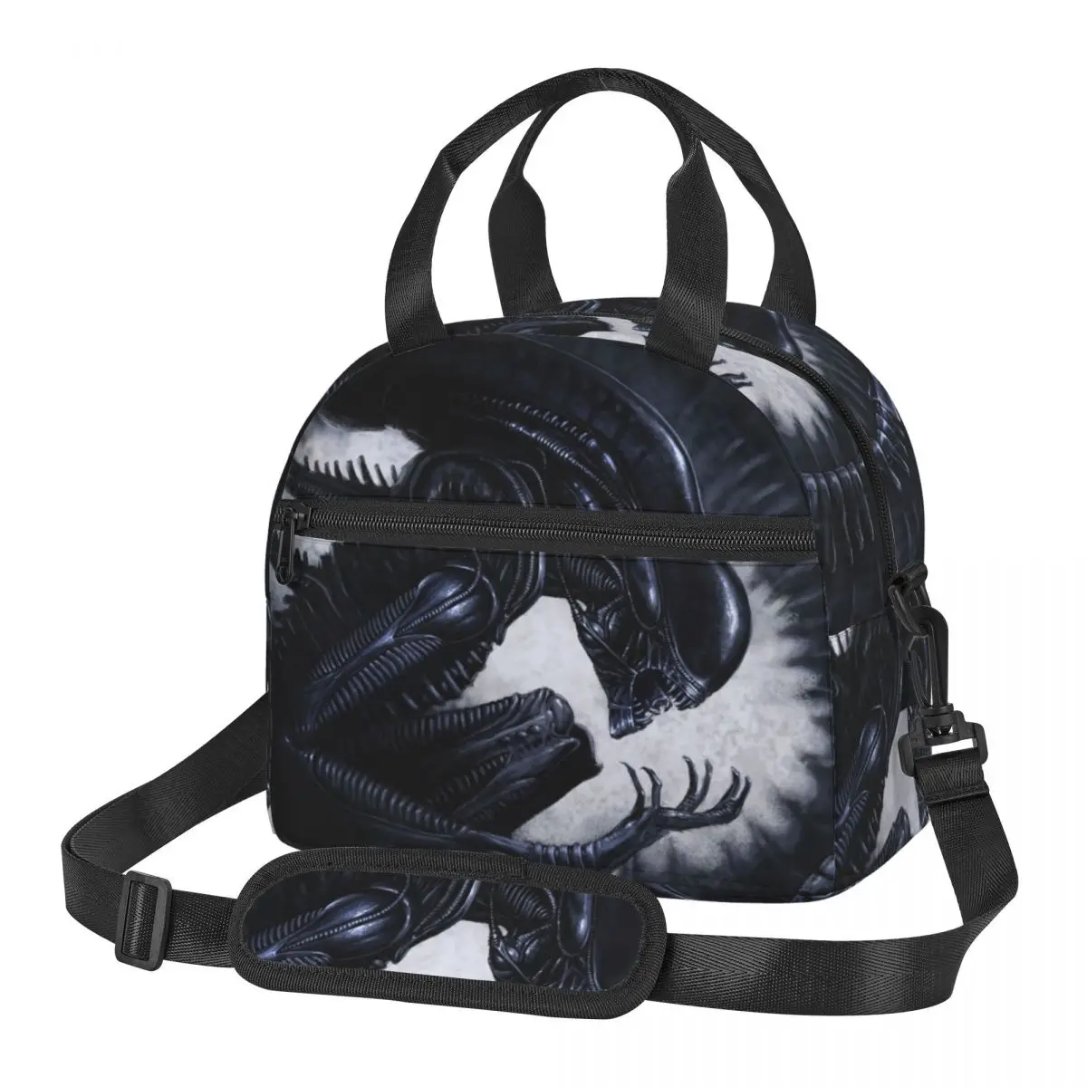 Xenomorph Alien Lunch Bags Insulated Bento Box Leakproof Lunch Tote Picnic Bags Thermal Bag for Woman Children