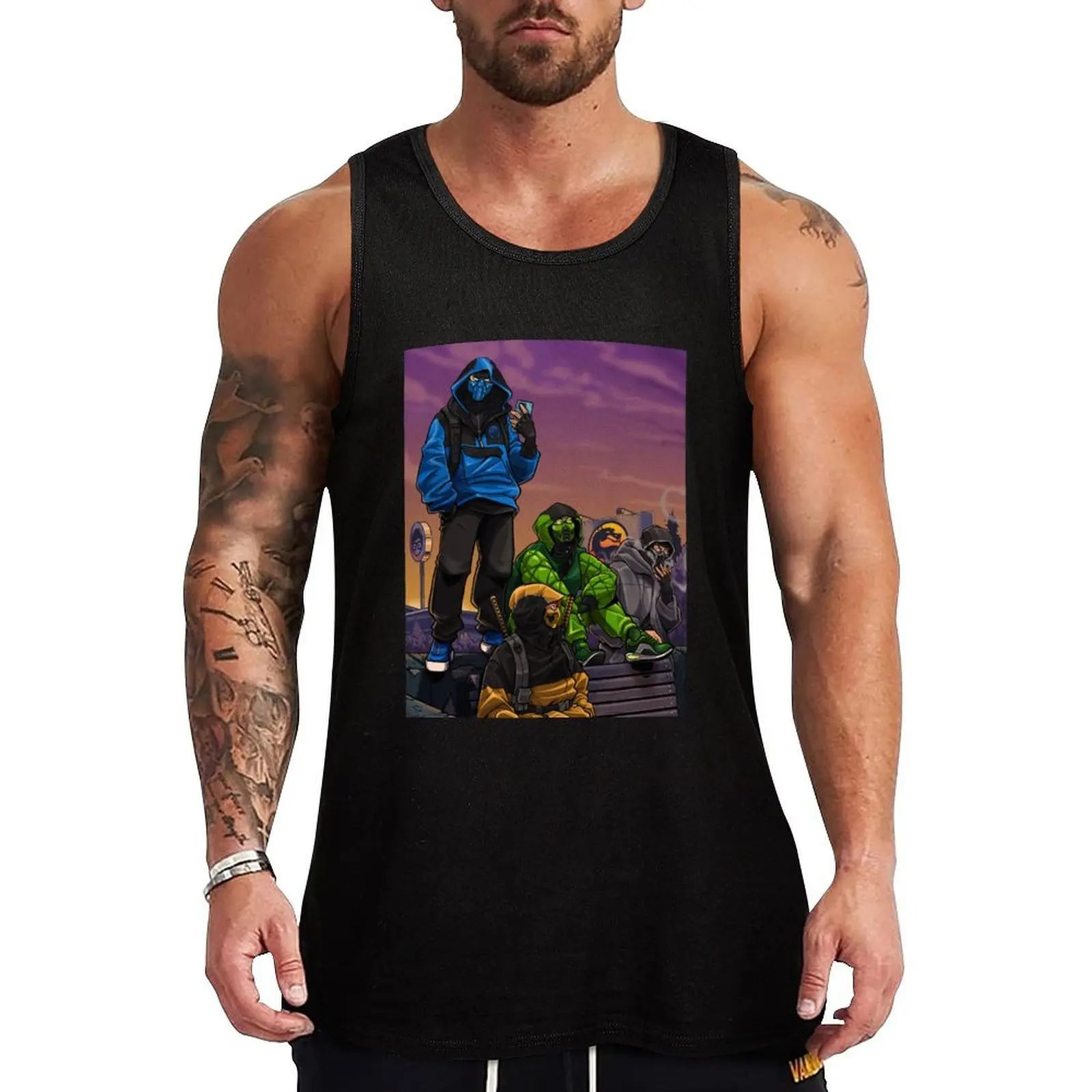 

MK Ninja Assassin Squad Tank Top T-shirt man sleeveless gym shirt man fitness sleeveless