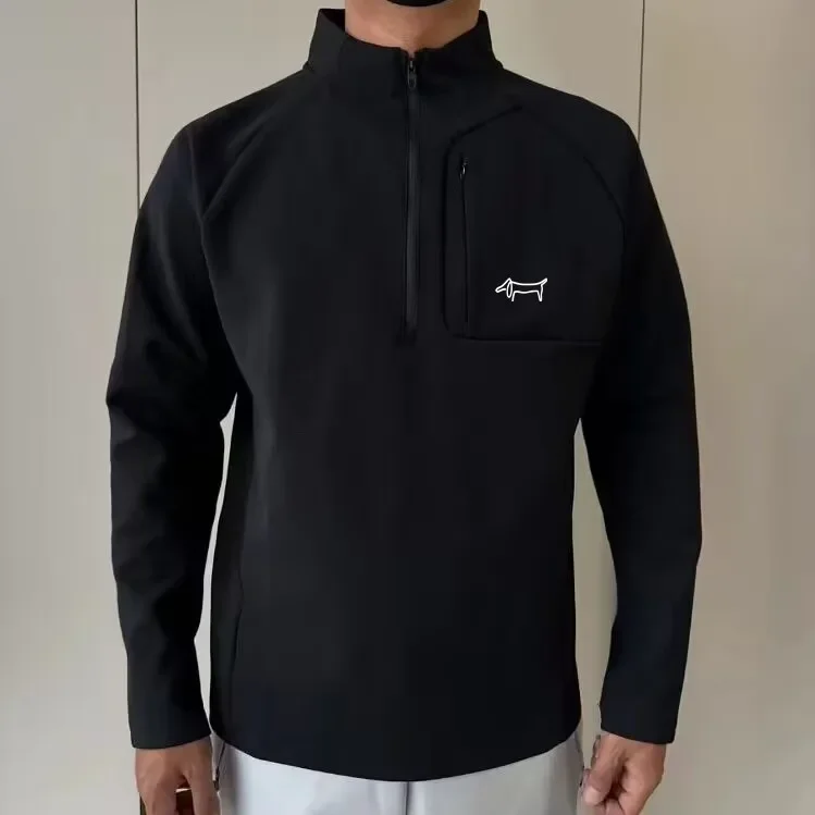 Abbigliamento da golf autentico Maniche lunghe da uomo Abbigliamento da golf 2025 Top primaverili Golf Top Fashion Felpa con cappuccio Top Abbigliamento da golf da uomo Abbigliamento da golf da uomo