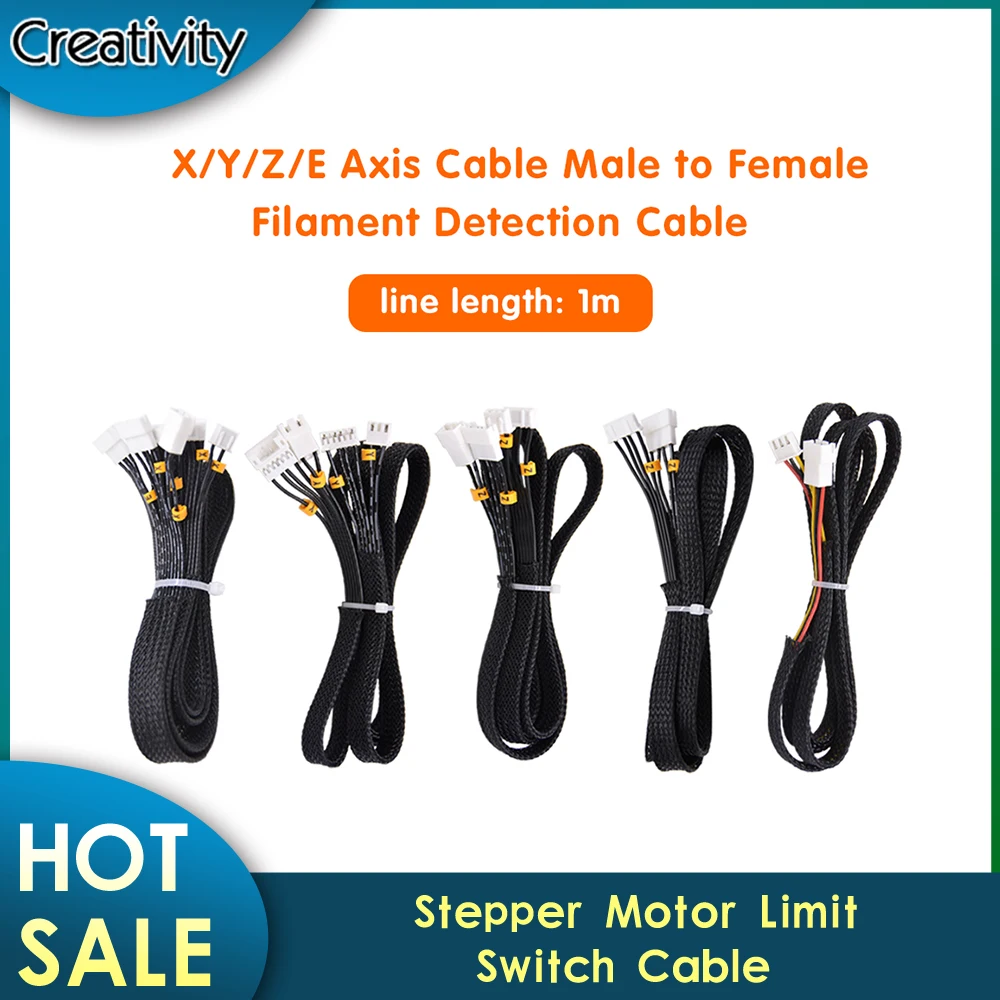 

CR10 X/Y/Z/E Axis Stepper Motor and Limit Switch Endstop Cable Filament Break Detection For Ender 3 CR10 S/S4/S5 3D Printer Part