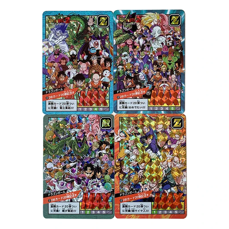 

4Pcs/set Diy Self Made Dragon Ball Z Frieza Son Gohan Son Goku Collection Card Copy Version Grid Flash Anime Card Gift Toys