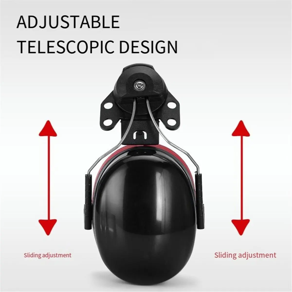 Home Tool 2Pcs Hard Hat Attachment Earmuff Noise Reduction Angle Adjustable Rotatable Safety Hard Hat Buckle for Construction Si