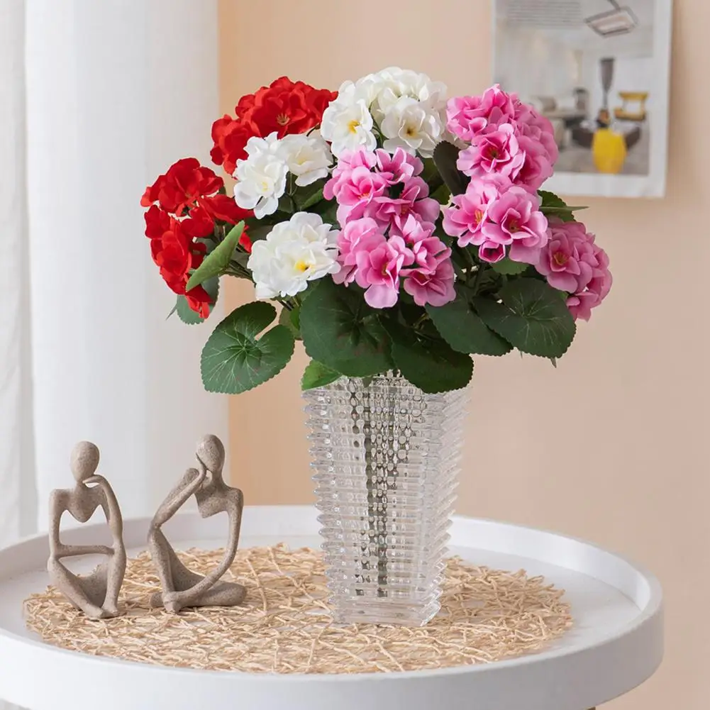 

Fake Silk Flowers Realistic Appearance Chinese Flowering Crabapple Artificial Bouquet Floral Arrangements Home Decoration