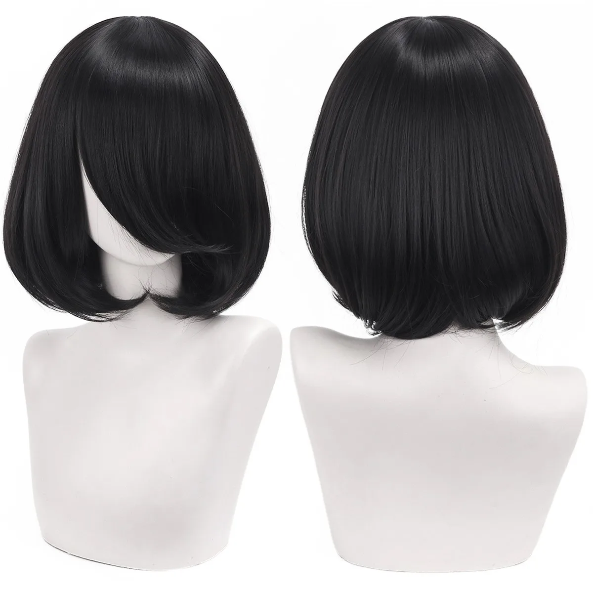 36 Different Color Stock 35cm Bob Short Straight Cosplay Wig for Women Girl Lady's Halloween Carnival Party Props Synthetic Hair