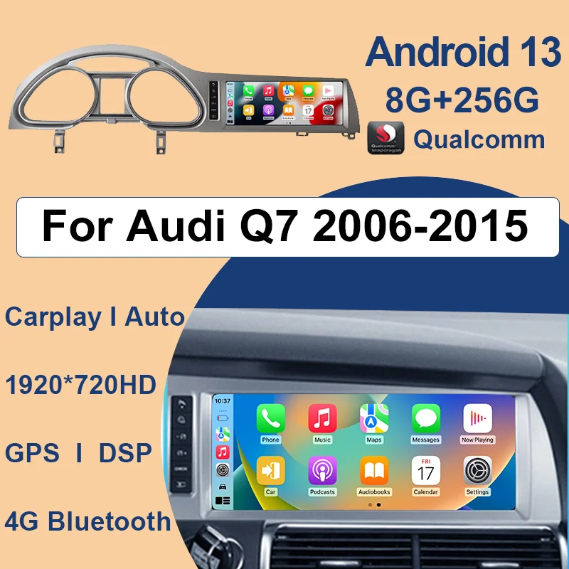 

Qualcomm Android13 For Audi Q7 8G+256G 10.25" Car Radio Multimedia Player GPS Navigation Factory Price Stereo Video CarPlay WIFI