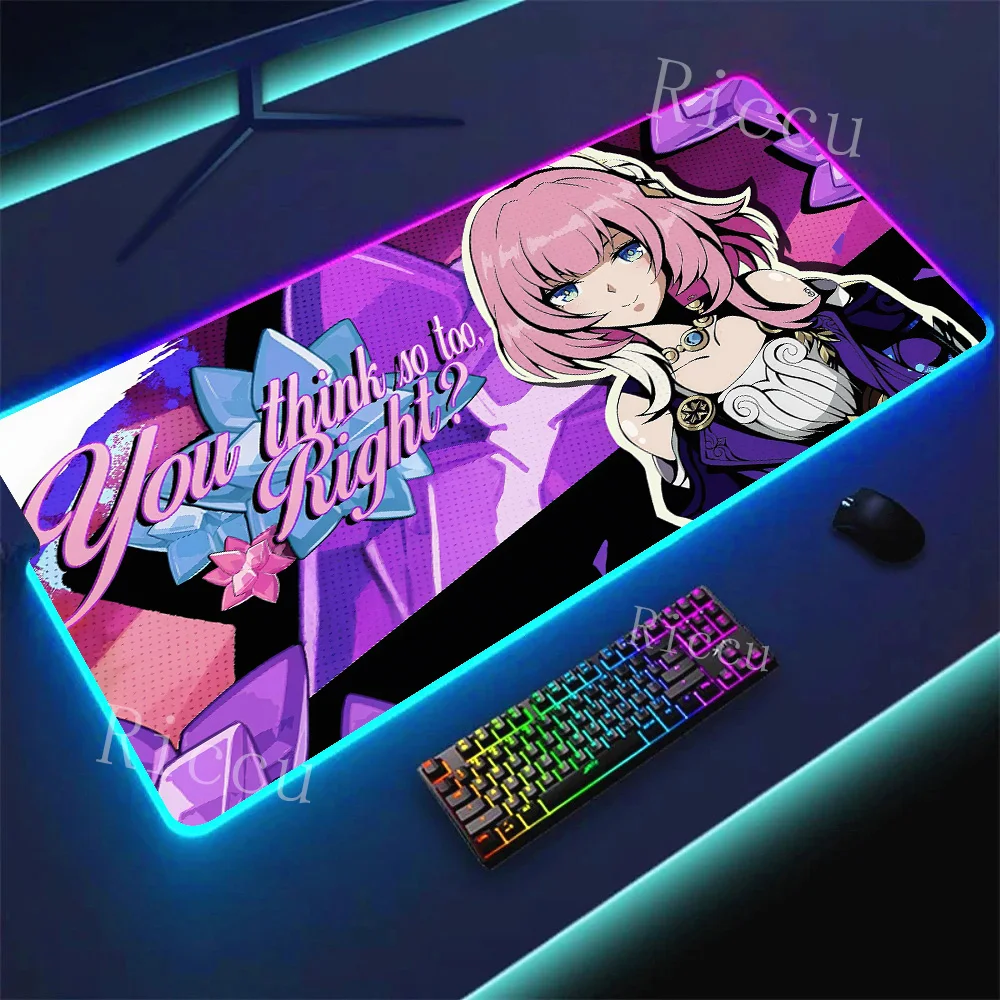 

RGB HD Honkai: Star Rail Cyrene Mouse Pad Gamer Large Computer Keyboard Mousepad offices Carpet Gaming laptop Mat PC peripherals