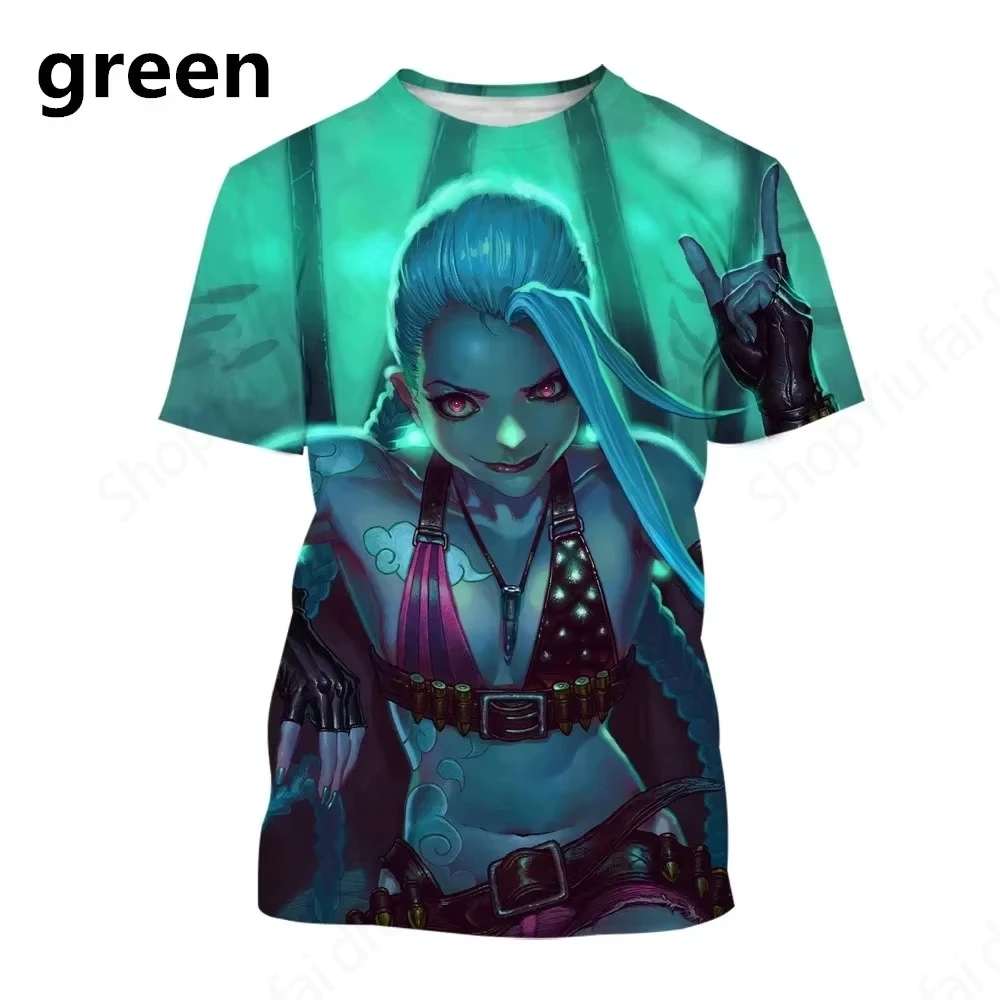 لعبة جديدة جامعة أسطورة غامضة Jinx ثلاثية الأبعاد تي شيرت مطبوع للرجال النساء موضة التي شيرت مضحك أنيمي قصيرة الأكمام بلايز تيز سليم 2025