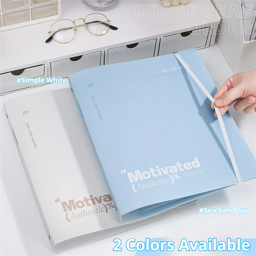 Large Capacity 3-Ring Binder with Pockets for A4 Paper,Holds 220 Sheet Presentation Folder for School Office(12.4x10.43 Inch)