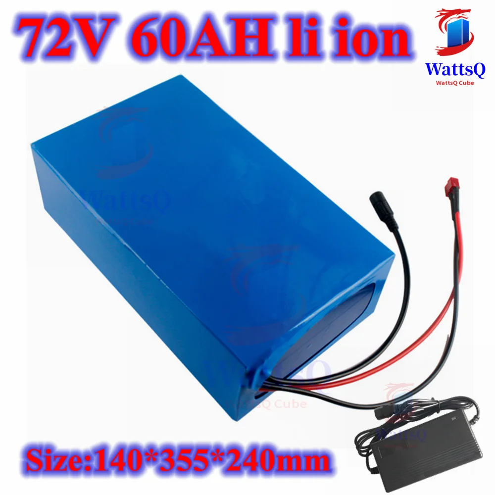 customized 72v 60Ah lithium ion BMS for 5000W 20KW 300A bicycle scooter ebike Motorcycle Forklift Crane truck +10A charger