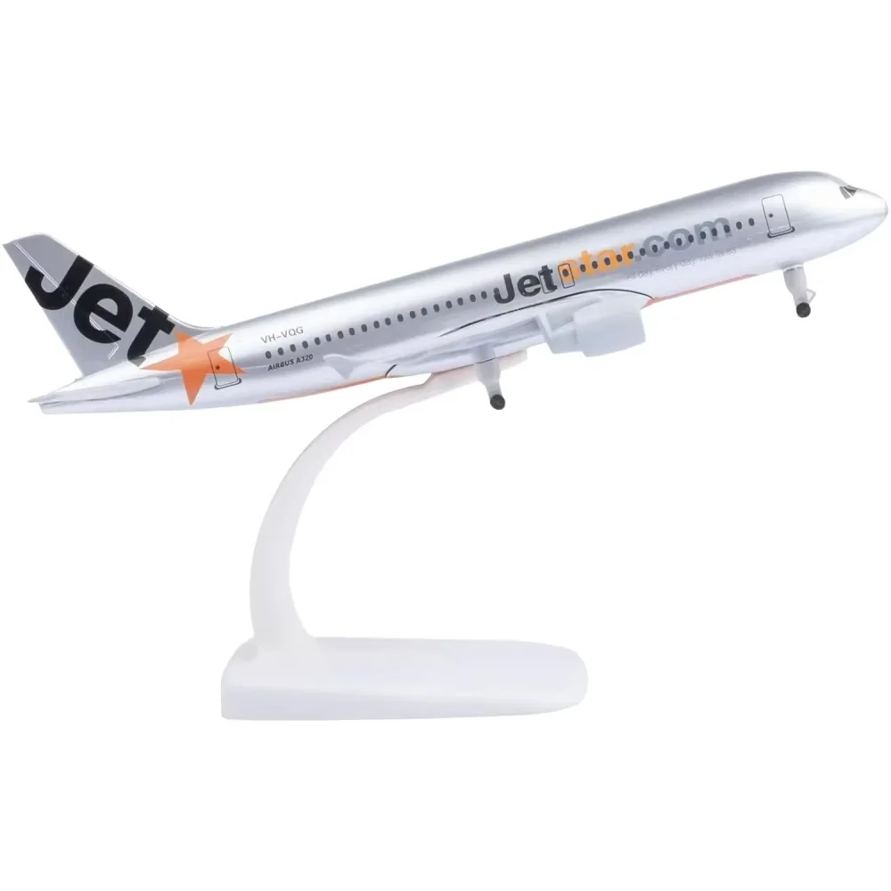 20cm Jetstar A320 Diecast Metal Airplane Model with Stand Wheel for Aviation Enthusiasts Gifts Home Decorations or Collection