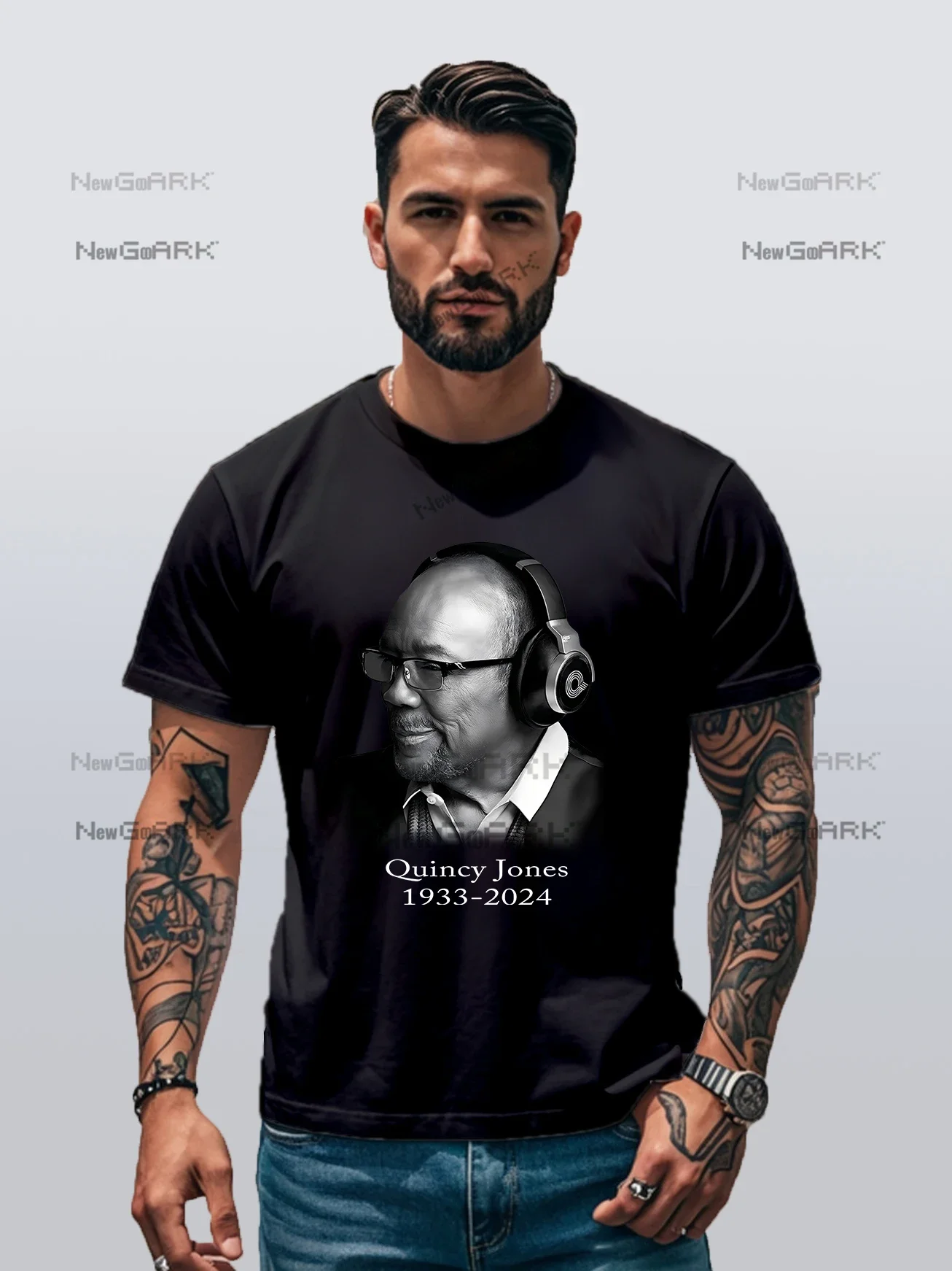 Quincy Jones RIP Graphic T Shirts Mens Clothing 100% Cotton Y2k Men Women Tops Tees Short Sleeve Harajuku Breathable