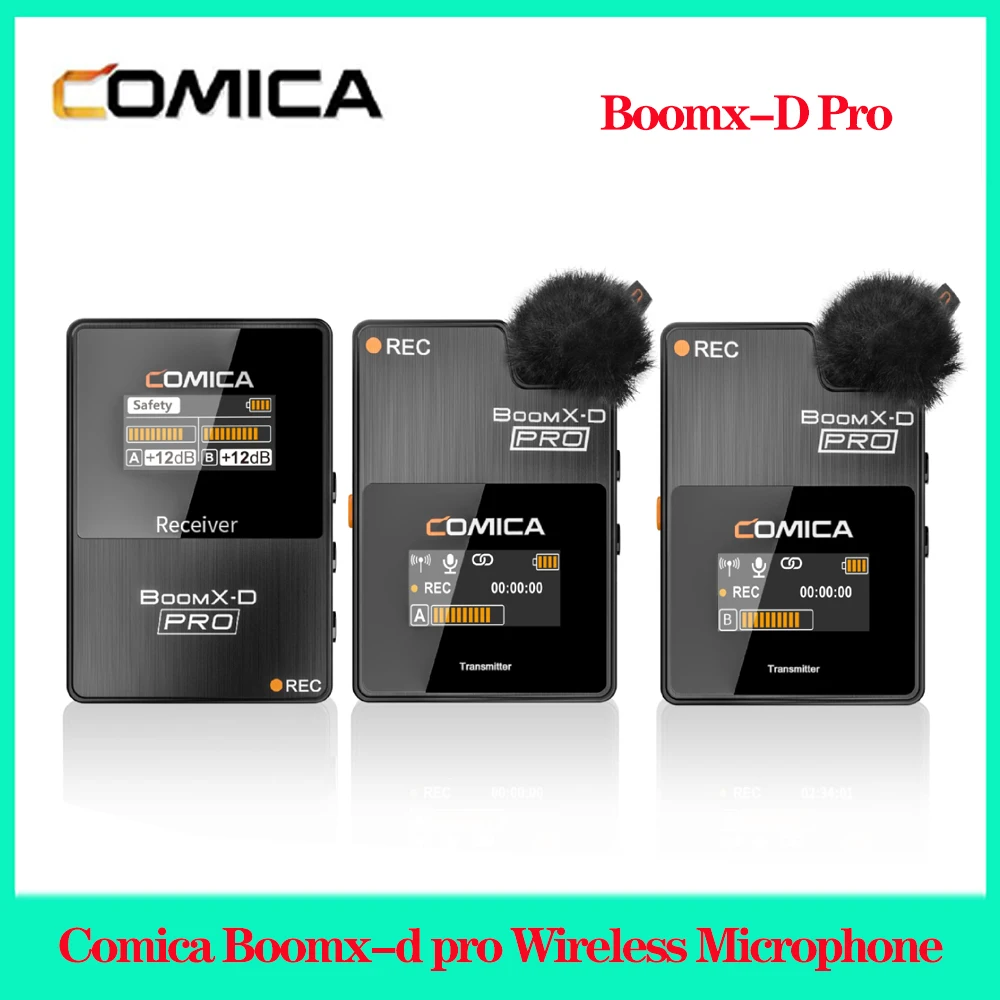 

Comica Boomx-d pro Wireless Microphone For Canon For Nikon For Fujifilm Camera Smartphone PC 2.4G Wireless Lapel Mic For Audio