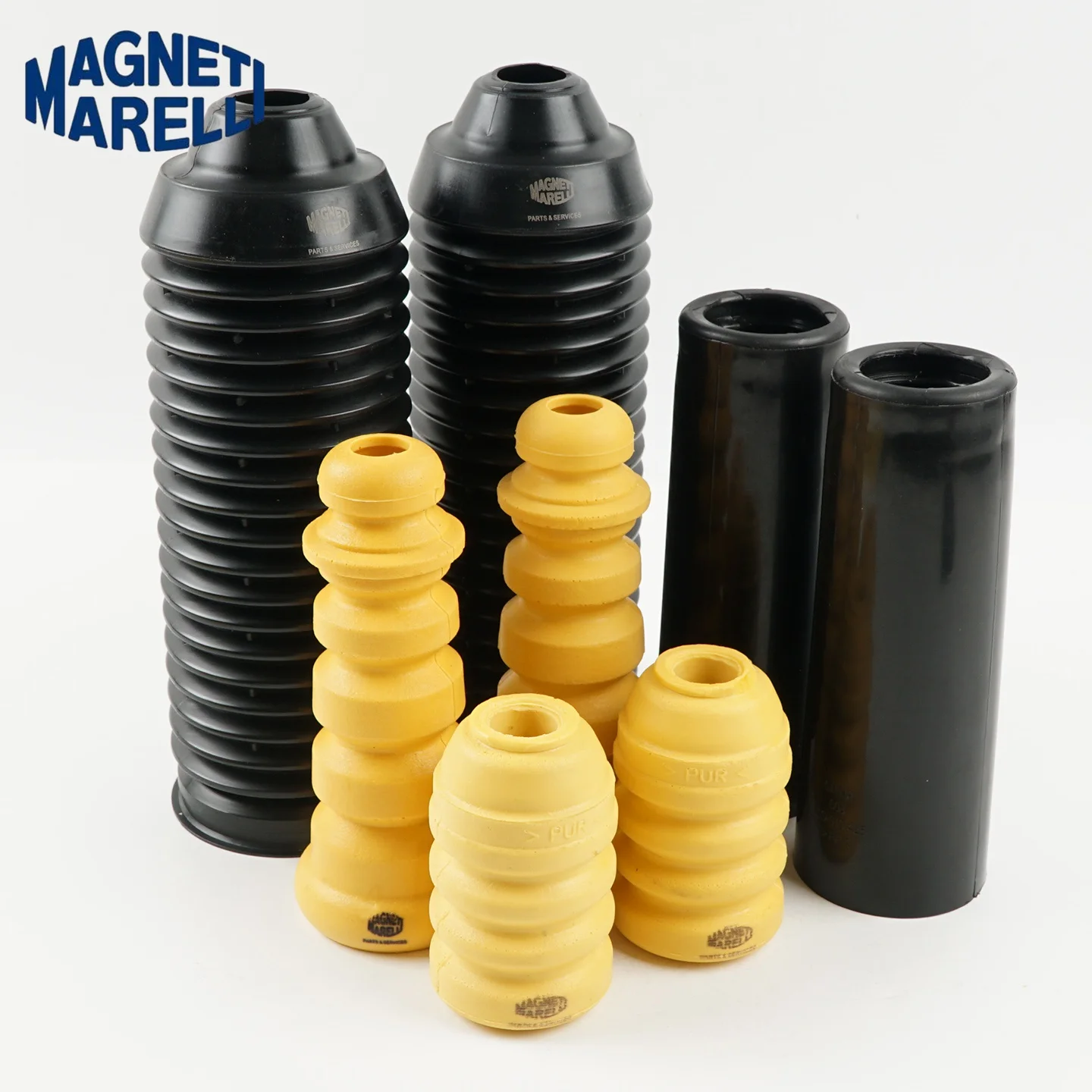 4 Stück 1J0512131 357412303F Stoßdämpfer-Pufferblöcke mit Staubschutz für vorne und hinten, passend für VW Bora, Golf MK4, Jetta, Beetle, Leon. – Detail 6