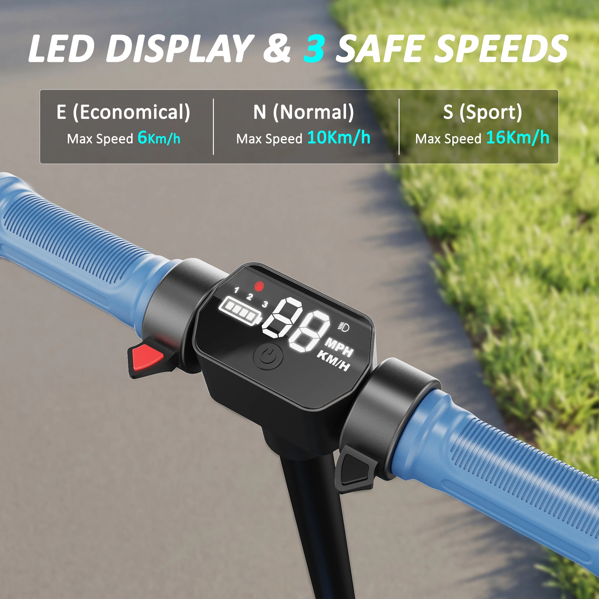 TODIMART T1 Elektroroller für Kinder von 6-12 Jahren, E-Scooter, Geschenk, faltbar, 150W Motor, 16km/h Geschwindigkeit, 24V Akku, 10km Reichweite, 3 Geschwindigkeitsstufen, E-Scooter für Kinder, E-Scooter, Elektroroller für Kinder, City Ride – Detail 4