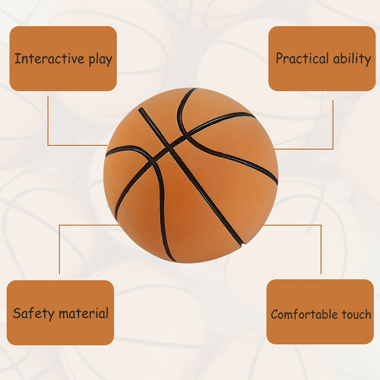 دفع فقاعة المطاط نطاط كرة سلة صغيرة 6 سم ألعاب مرنة عالية جوفاء نفخ الأطفال في الهواء الطلق يده المنقب #3