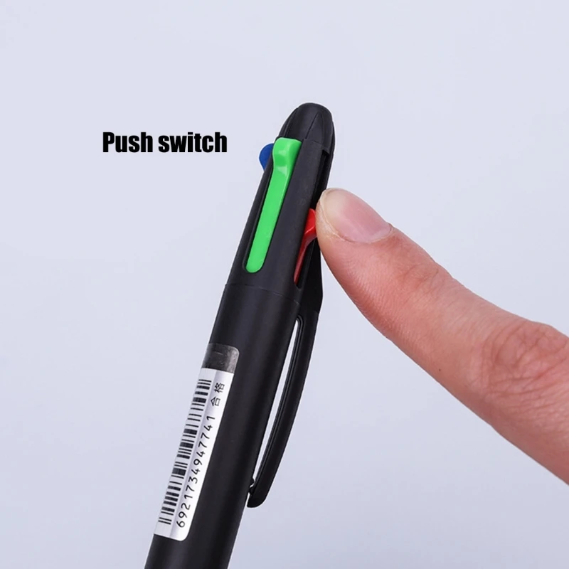 12Pcs Retractable Multicolor Pen 4-Color-in-1 Ballpoint Pen Multicolor Ballpoint Pen for Color Coding Writing Noting