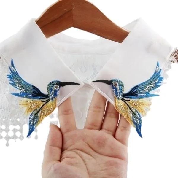 Women's Lace Chiffon Cotton Faux Doll Collar Autumn Winter Sweater Shirt Inner Layer Accessory