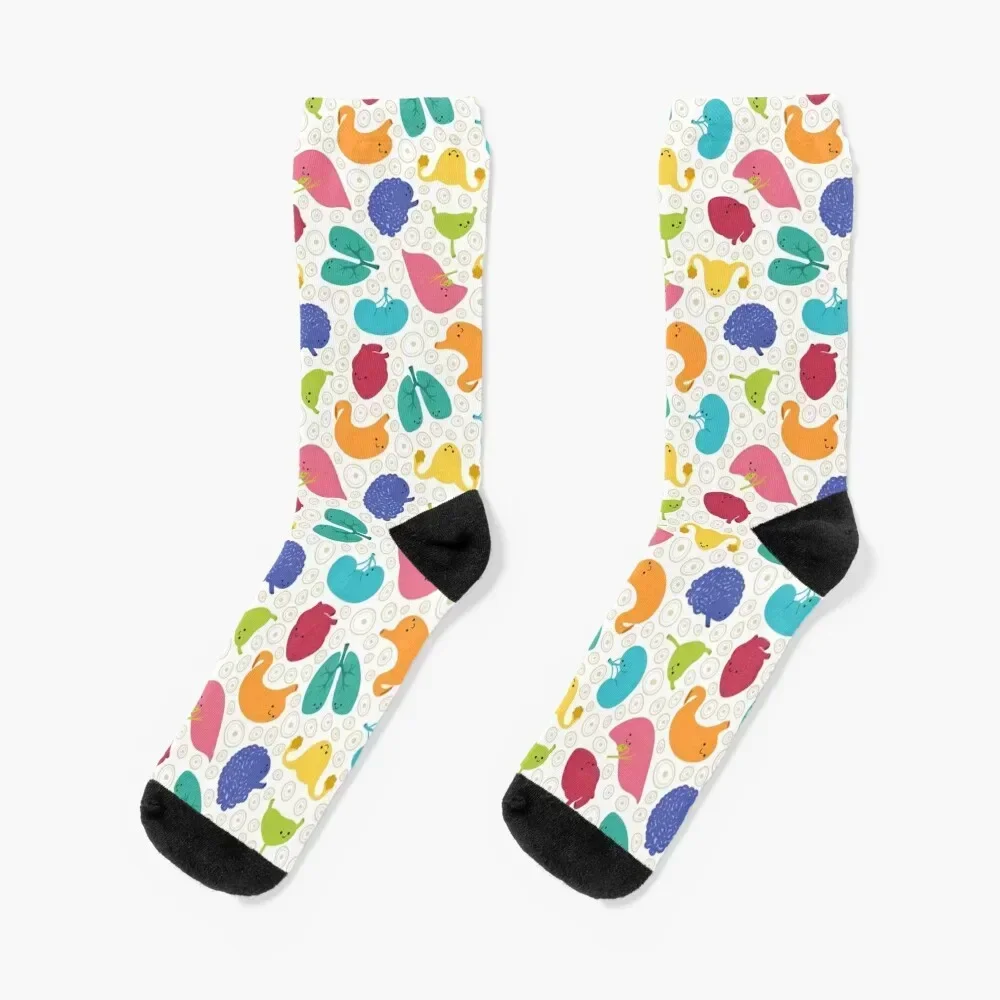 Orgános lindos - calcetines de colores del arco iris calcetines deportivos personalizados de tobillo de compresión hombres mujeres