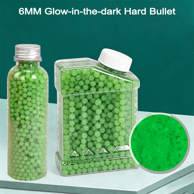 

1W Fluorescent 6mm Hard Plastic BBs 0.12g Glow In Dark Round Pellets Outdoor Shooting Game Toy Gun Accessories