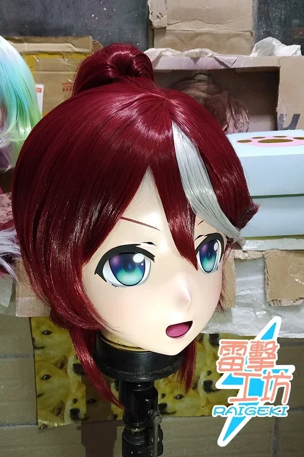 (راجيكي ماكس 87) الراتنج 2/3 رئيس كروسدرسر BJD دمية Kigurumi أنيمي جميلة ديربي توكاي تيو قناع تأثيري