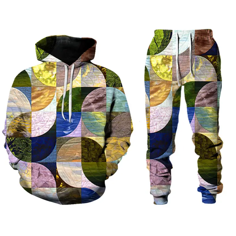 

Printed Hooded Sweatirt Set for Men Casual Comfortable Spring Faion Print Long Pants Youth ular Loose Fit Non-Brand
