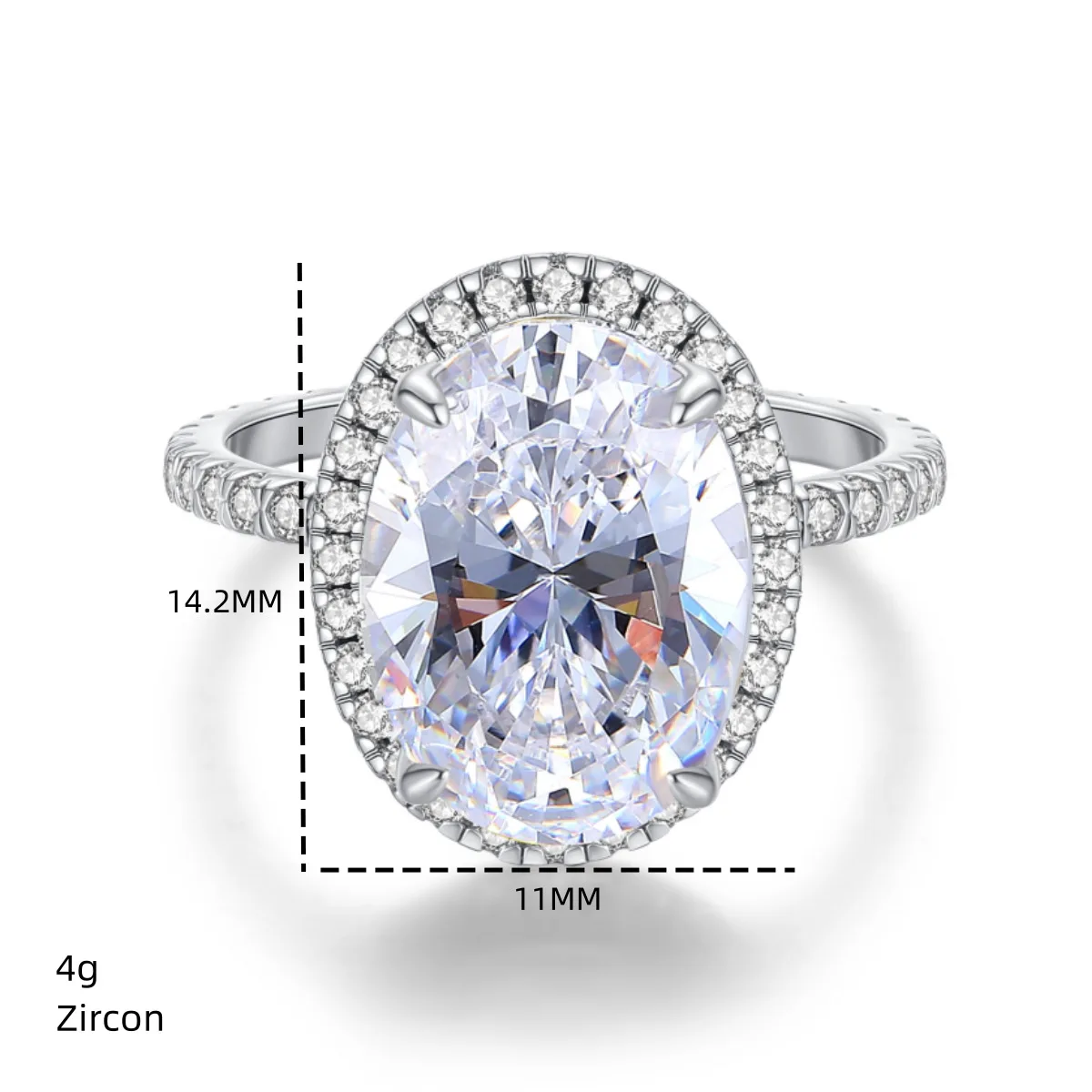 5CT Oval High Carbon Diamonds Lab Pink Yellow Gemstone Wedding Ring Women Classic 100% 925 Sterling Silver Engagement Jewelry