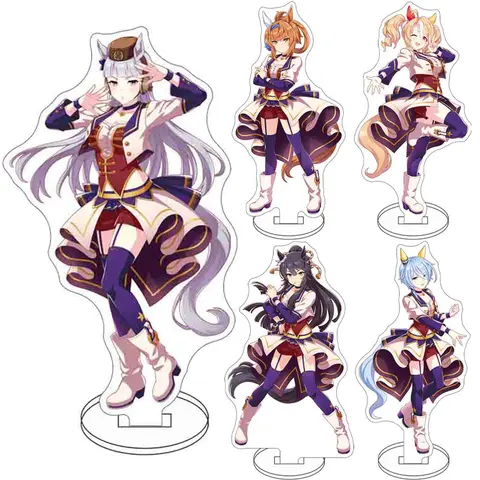 16CM Anime ‌Game Uma Musume Pretty Derby‌ Figure ‌Gold City Gold Ship Fuji Kiseki Narita Brian Acrylic Stand Cos Ornaments