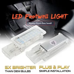 ATVOV 2PCS SMD LED Courtesy Under Door Footwell Glove Box Light For VW Golf MK 5 6 7 Jetta Passat B6 B7 Eos Polo Skoda Seat