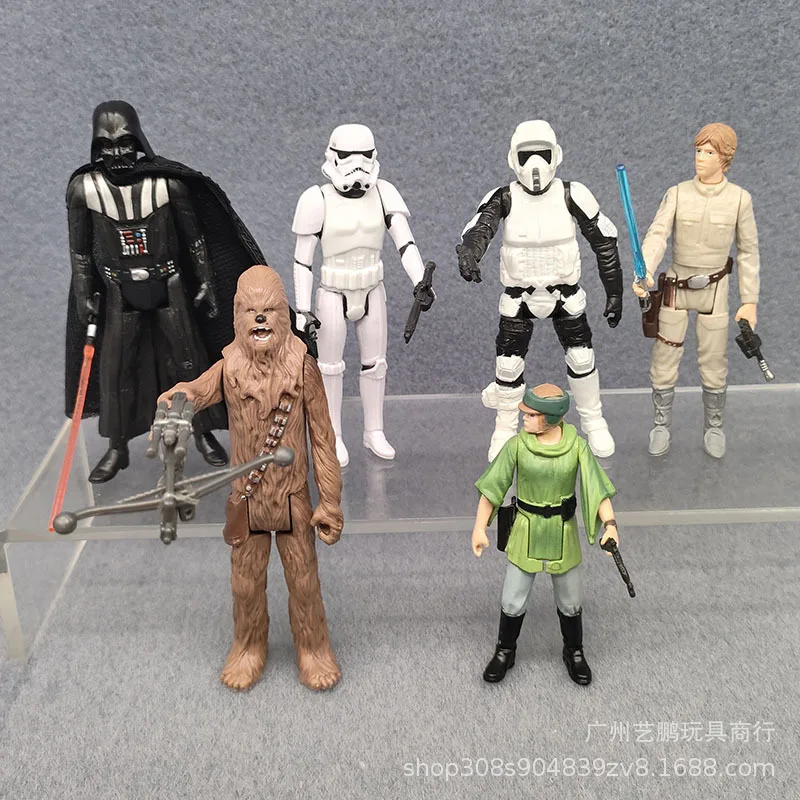 5-ピース-セットスターウォーズダースベイダースカイウォーカーチューバッカフィギュアミニミニチュア兵士関節可動モデルおもちゃキッズベビーギフト