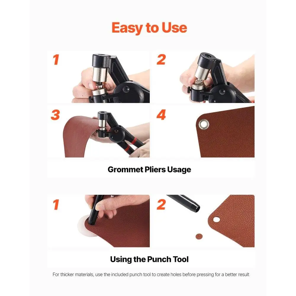 Ojales de metal 500 piezas 1/4 pulgadas oro plata juego para manualidades proyectos de costura decoraciones DIY