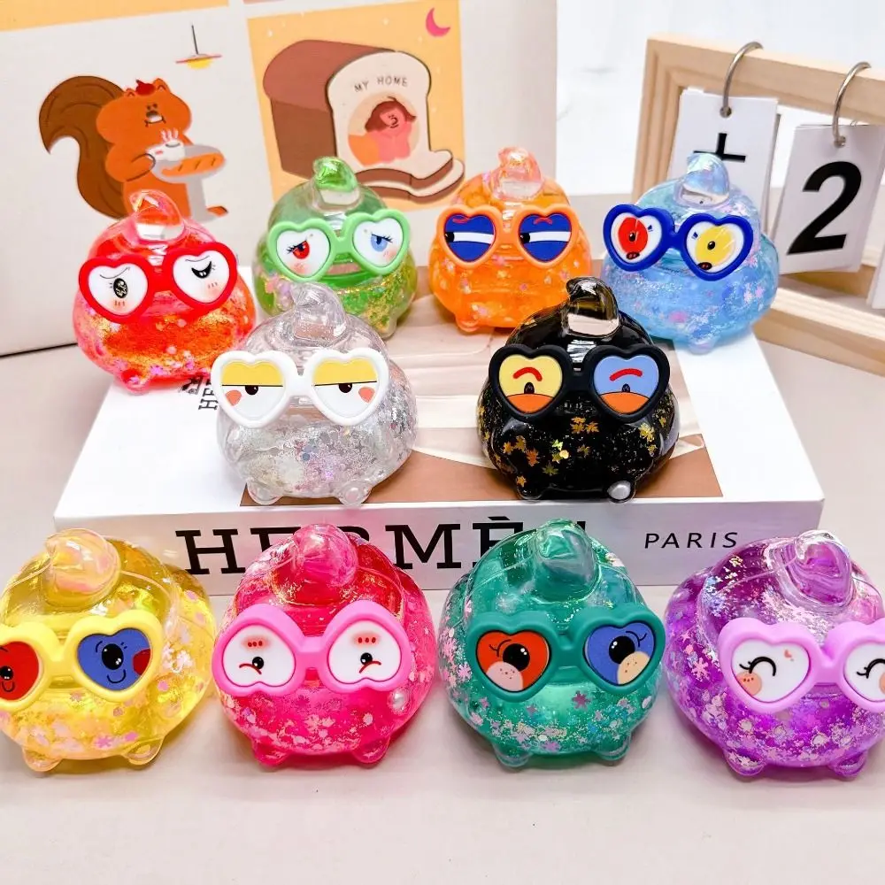 Shiny Candy Color Poop Dolls Cute Lovely Jewelry Doll Desktop Ornaments Sparkling Kawaii Cartoon Poop Model Toy Couple Gifts