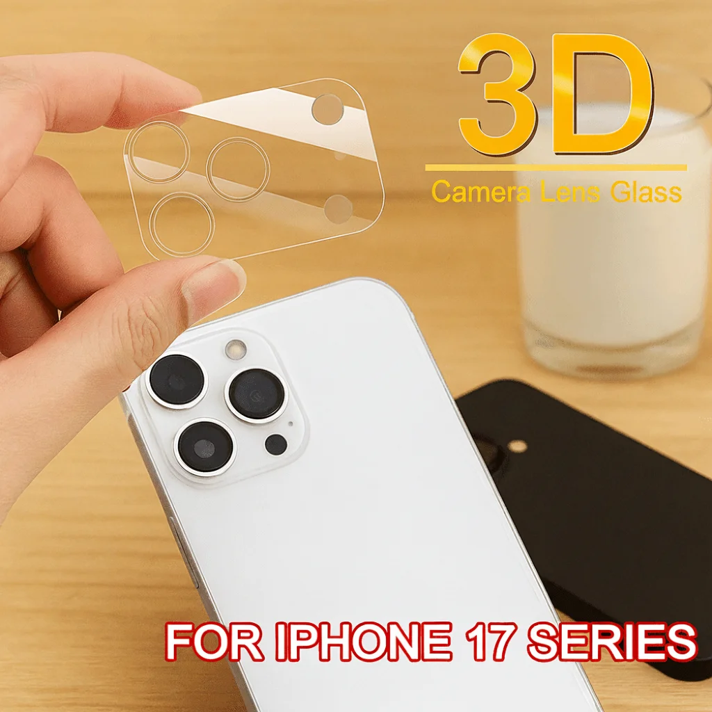 1 Pcs Tempered Glass Lens Protective Film HD Ultra Clear 3D Lens Cover Anti-scratch Lens Protector for iPhone 17/Air/17 Pro Max