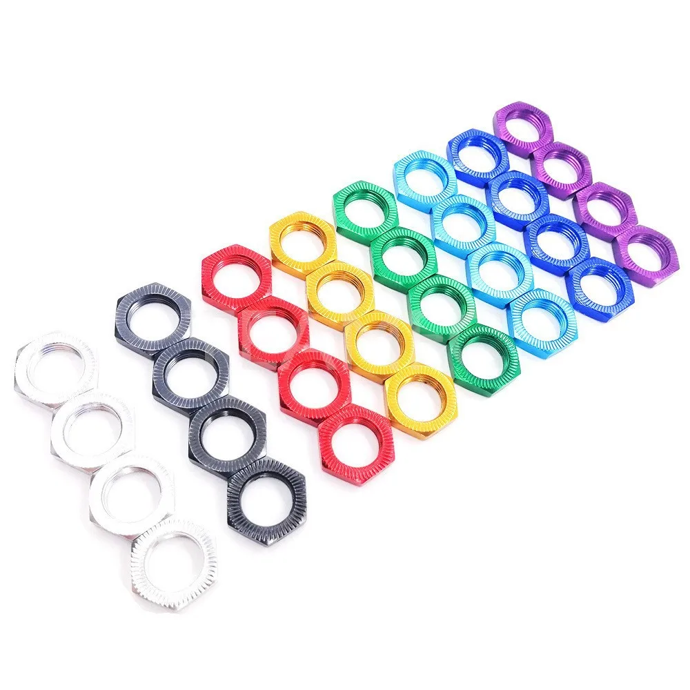 RC Alloy 17mm Wheel Hex Nuts Mount Thread 1.0mm For 1/7 1/8 RC Buggy Trucks Car ARRMA 6S Mojave HSP Redcat Traxxas X-MAXX 4PCS