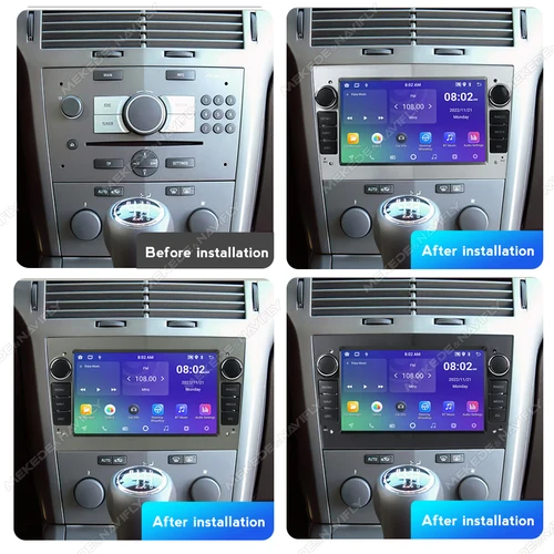 Imagen 2 del producto Radio Multimedia para coche Opel Astra H J 2004 Vectra Vauxhall Antara Zafira Corsa C D Vivaro Meriva Veda CarPlay inalámbrico Auto BT