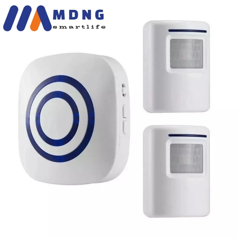 Motion Sensor Alarm Wireless Driveway Alert Home Security System Human Body Induction Smart Doorbell Sensor and Receiver Chime