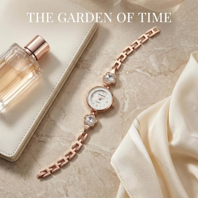 

Изысканные женские кварцевые часы 2026 года: роскошные брендовые часы с браслетом из сплава и кристаллами, модные наручные часы для женщин, подарок, Montre Femme