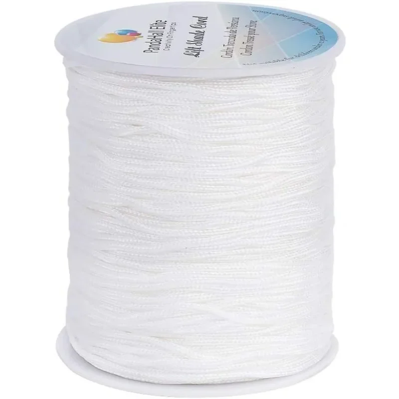 1.5mm White Nylon String 100 Yards Lift Shade Cord Blinds Pull Wind Chime String Braided Beading Kumihimo