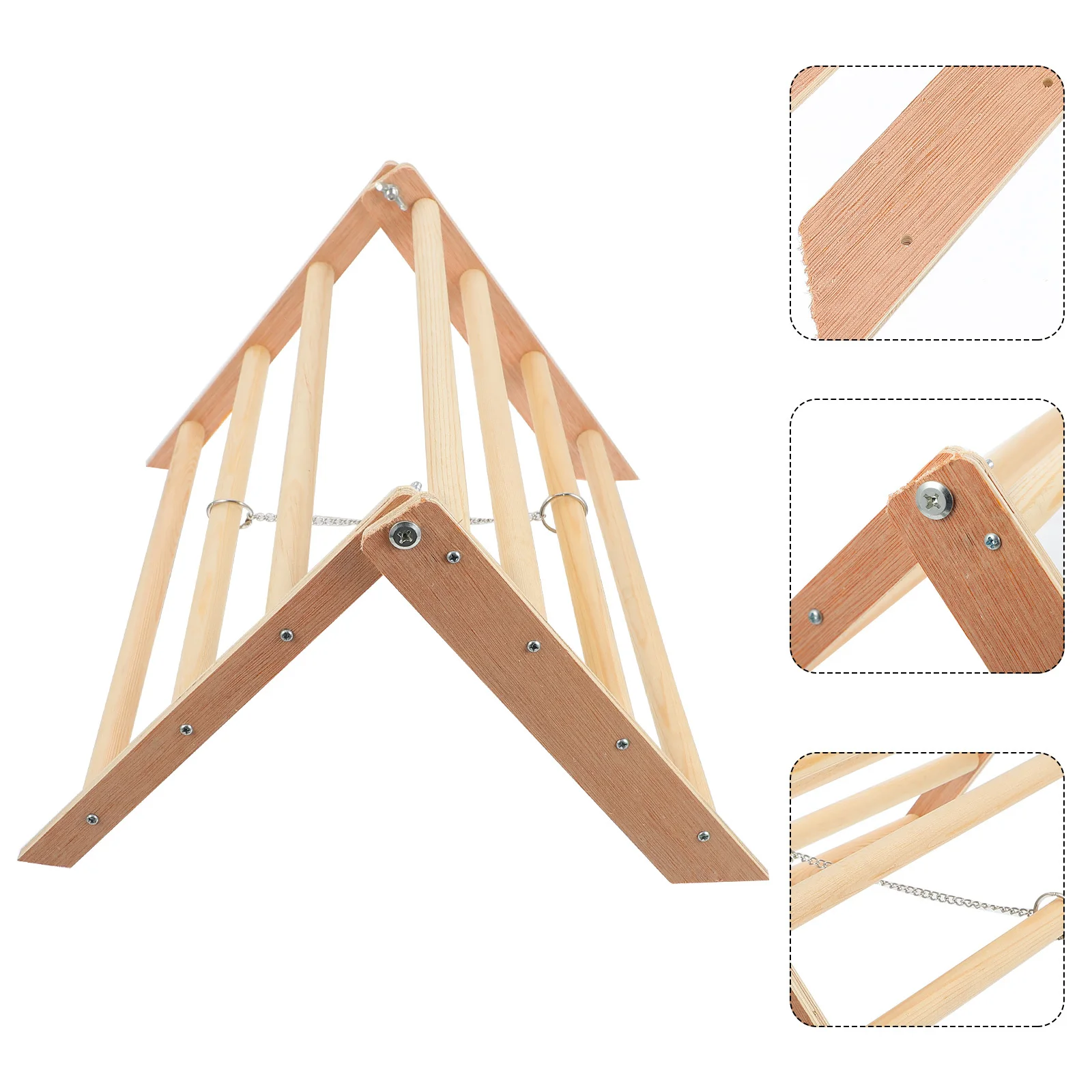 

1Pcs Chicken Wood Perch for Hen Rooster Parrot Safe Chewable Bird Standing Frame Natural Fun Balancing Plaything for Pet Birds