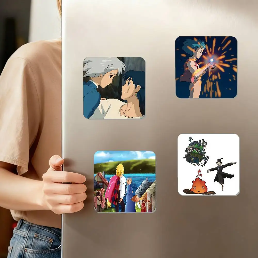 يمكن استخدام ملصقات مربعة مغناطيس الثلاجة H-Howls-Moving-C-Castle-S لتخصيص تذكارات مثالية أو هدايا. #4