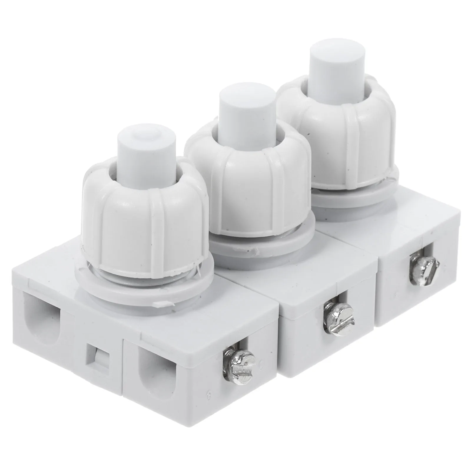 

3pcs Push Button Switch for Light Appliances Household Parts Replacement Press Switch Easy Installation ABS Copper LED
