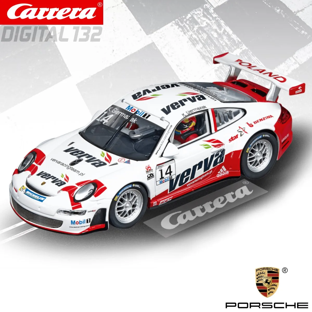 カレラスロット車Digital132ポルシェGT3 rsr 30609 mantheyレーシング