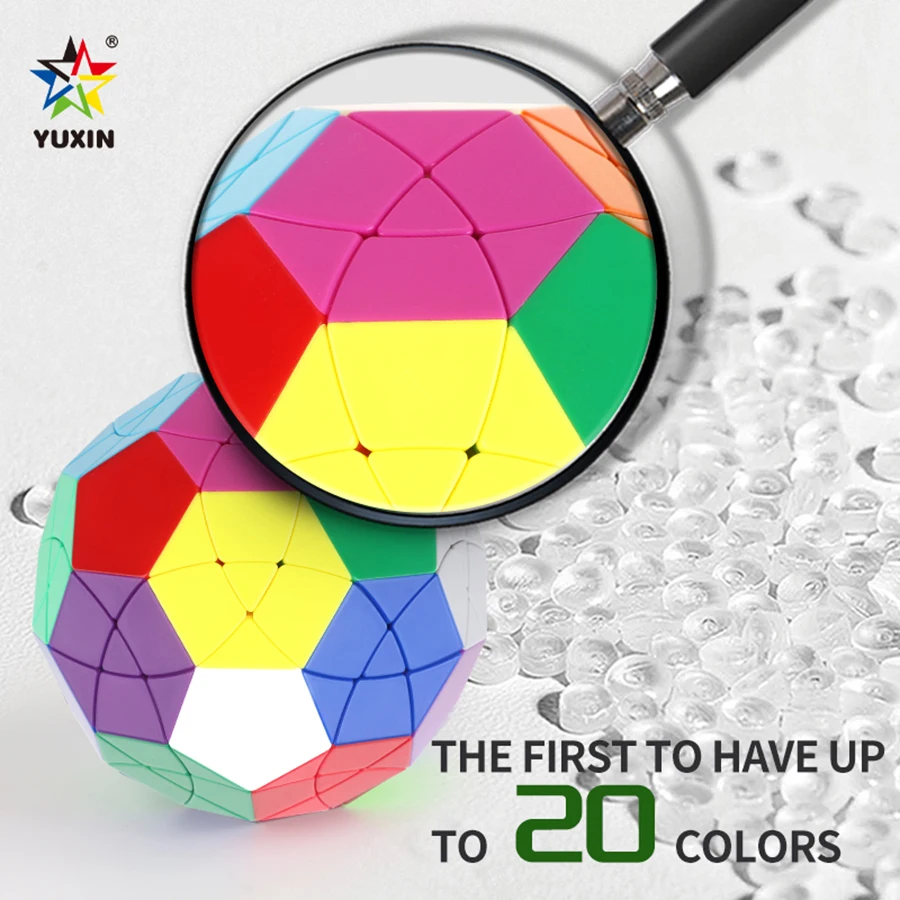 YuXin Magic Cube Soccer Megamin X  12 Axis Icosahedron Football Magico Cubo Puzzles Professional Colorful Educational Logic Toy